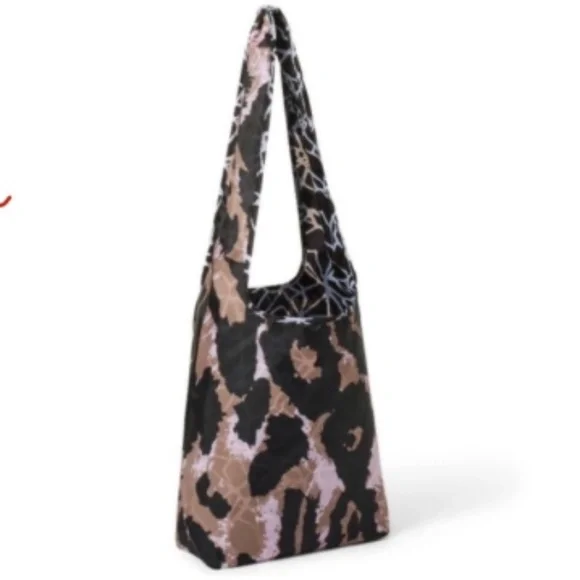 DVF Target Reversible/Reusable Bag - Cracked Glass/Leopard Print - NEW w/tags - Picture 2 of 5